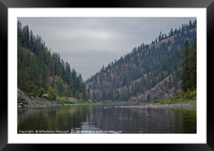 At a River Bend in Idaho Framed Mounted Print by Wilhelmina Hayward