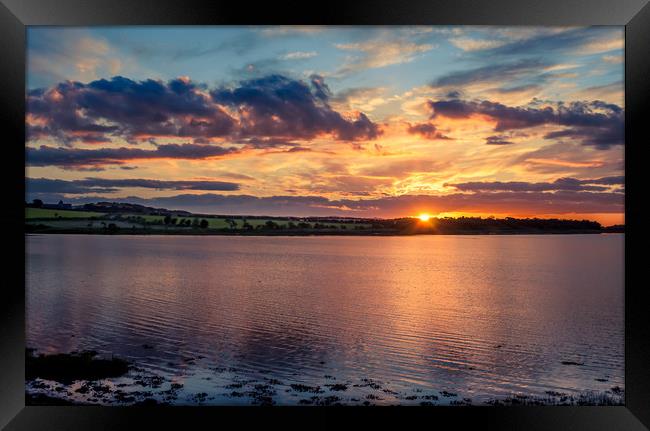 Silky sunset at Budle Bay Framed Print by Naylor's Photography