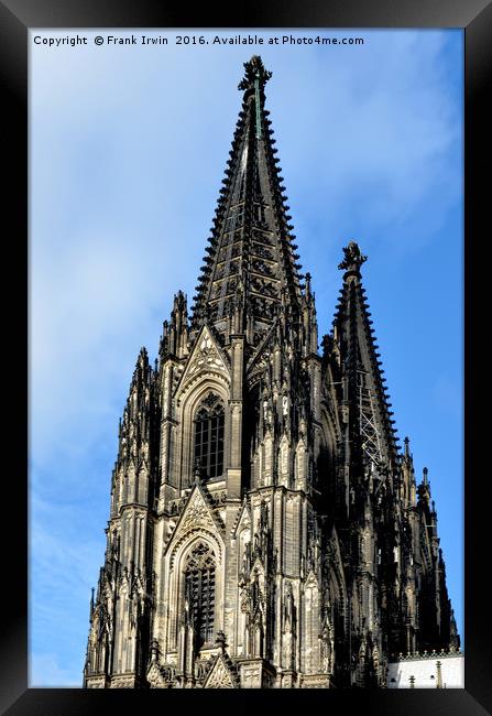 Top of Cologne Cathedral Framed Print by Frank Irwin