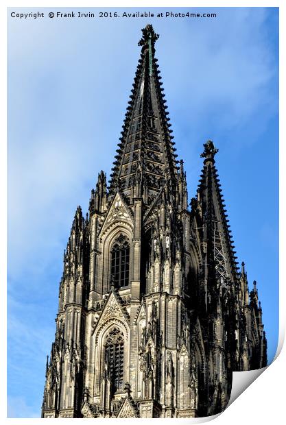 Top of Cologne Cathedral Print by Frank Irwin