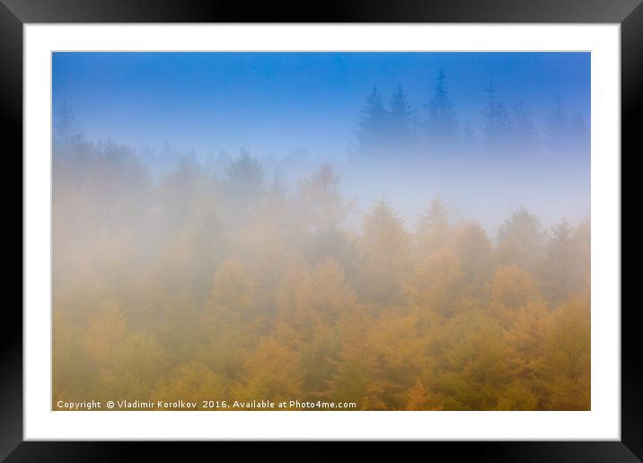 Misty morning near Bamford Framed Mounted Print by Vladimir Korolkov
