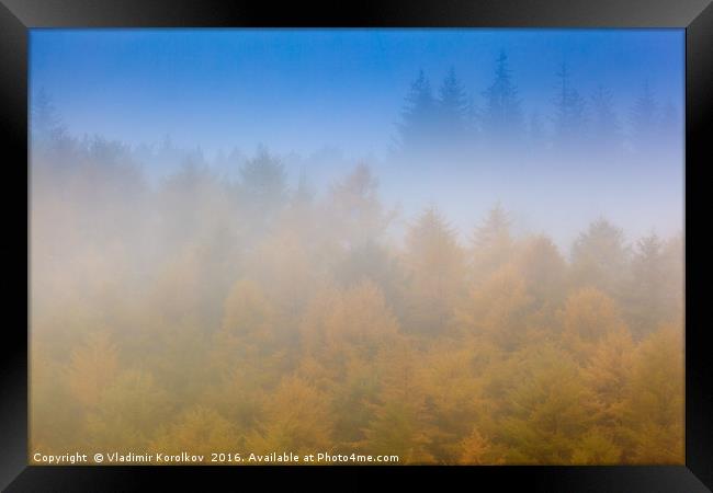 Misty morning near Bamford Framed Print by Vladimir Korolkov