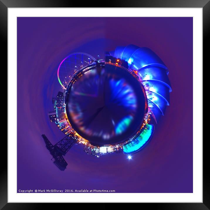 Glasgow Little Planet 2 Framed Mounted Print by Mark McGillivray