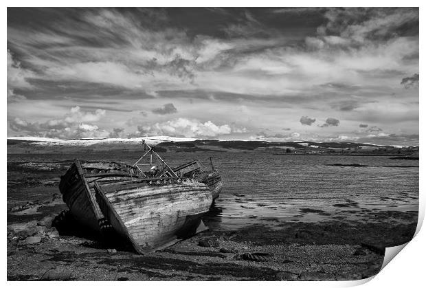 Boat Graveyard Isle of Mull Print by Jacqi Elmslie