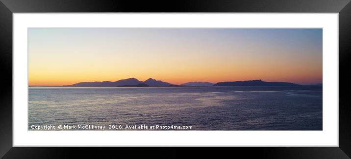 Small Isles Sunset Framed Mounted Print by Mark McGillivray