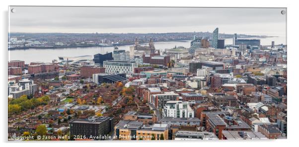 Liverpool skyline Acrylic by Jason Wells