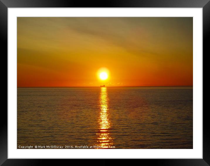Ardnamurchan Sunset Framed Mounted Print by Mark McGillivray