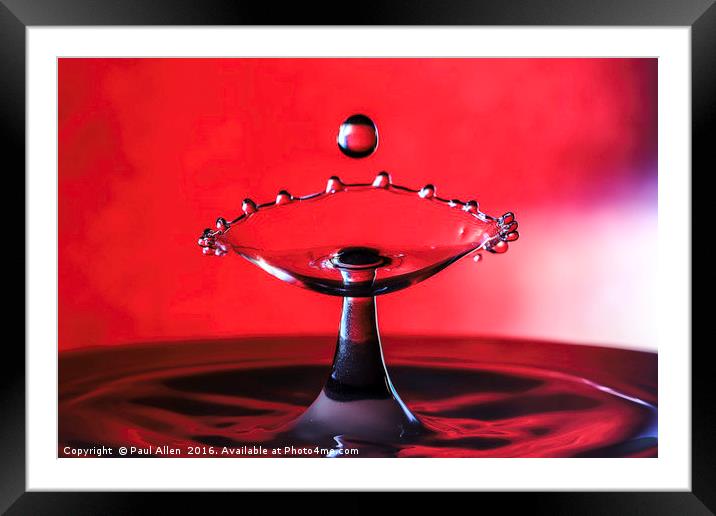 water drop Framed Mounted Print by Paul Allen