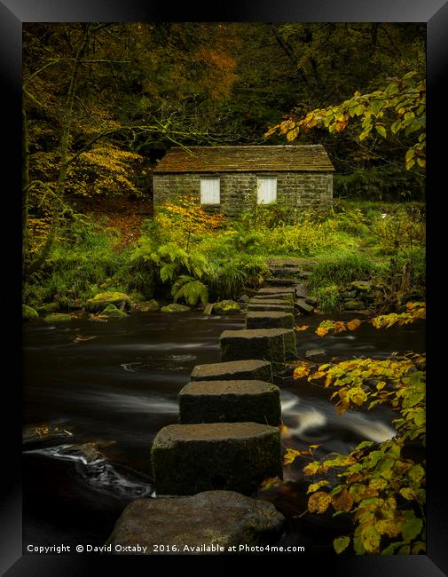 Across the stepping stones Framed Print by David Oxtaby  ARPS