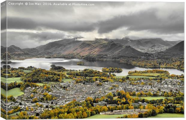 Over Looking Autumn In Keswick, Lake District Canvas Print by The Tog