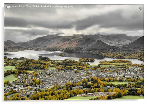 Over Looking Autumn In Keswick, Lake District Acrylic by The Tog
