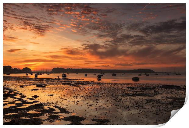 Sunset at Poole Harbour Print by Jennie Franklin