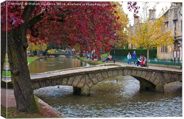 Bourton on the Water Canvas Print by Graham Custance