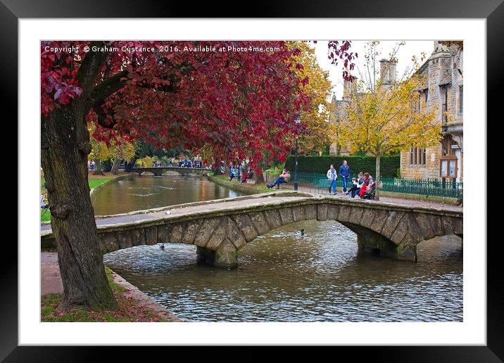 Bourton on the Water Framed Mounted Print by Graham Custance