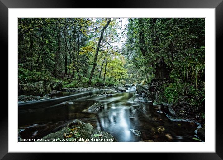 Down stream Framed Mounted Print by Jo Beerens