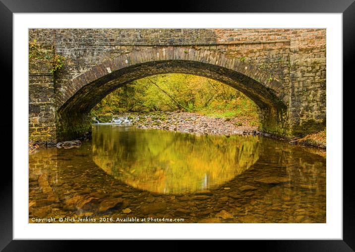 Pont Melin Fach Bridge Vale of Neath south Wales Framed Mounted Print by Nick Jenkins