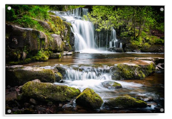 Blaen y Glyn Waterfalls Acrylic by Purple OneTwoEight