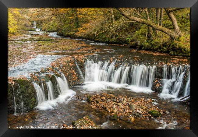 The Horseshoe Falls River Neath south Wales  Framed Print by Nick Jenkins