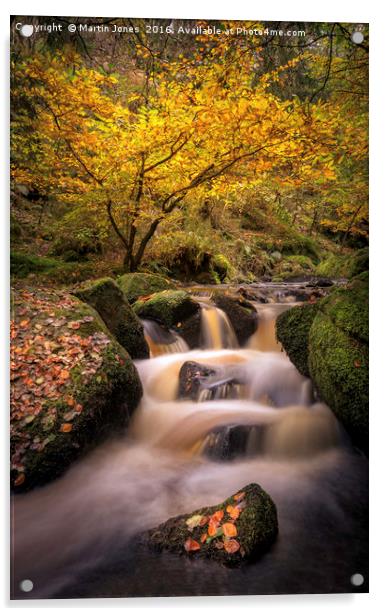 Wyming Brook's Breathtaking Autumnal Scene Acrylic by K7 Photography