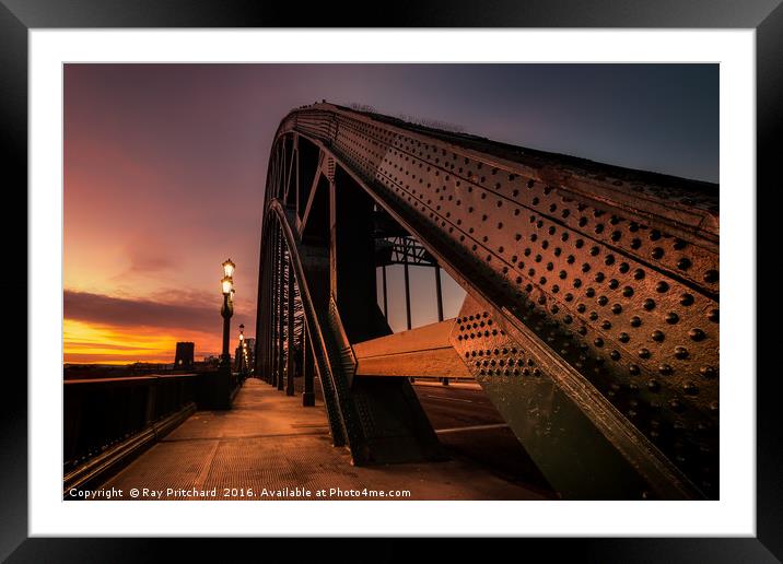 Sunrise on the Tyne Bridge Framed Mounted Print by Ray Pritchard