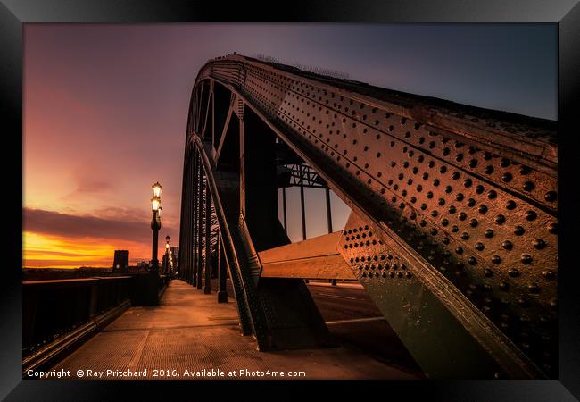 Sunrise on the Tyne Bridge Framed Print by Ray Pritchard