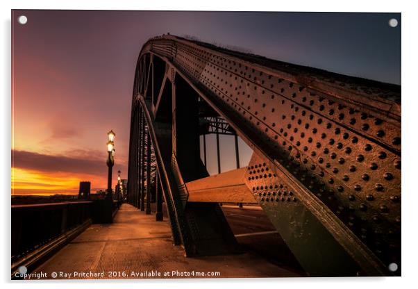 Sunrise on the Tyne Bridge Acrylic by Ray Pritchard