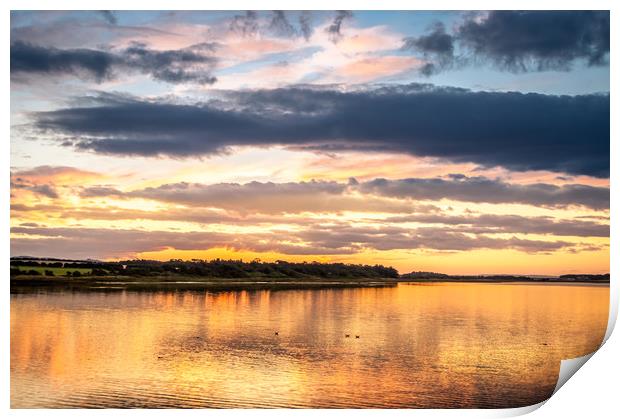 Golden Sunset at the Bay Print by Naylor's Photography