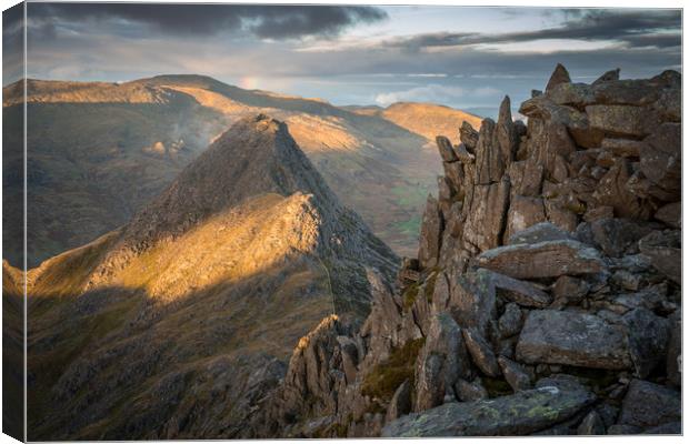 Bristly Ridge to Tryfan  Canvas Print by James Grant