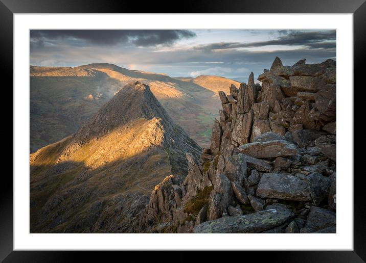 Bristly Ridge to Tryfan  Framed Mounted Print by James Grant