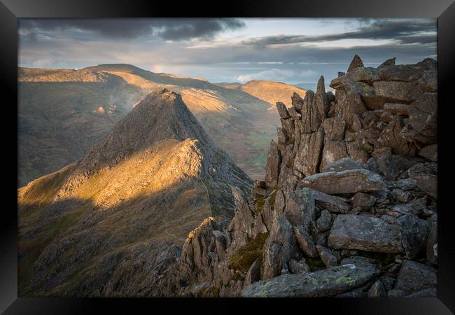 Bristly Ridge to Tryfan  Framed Print by James Grant