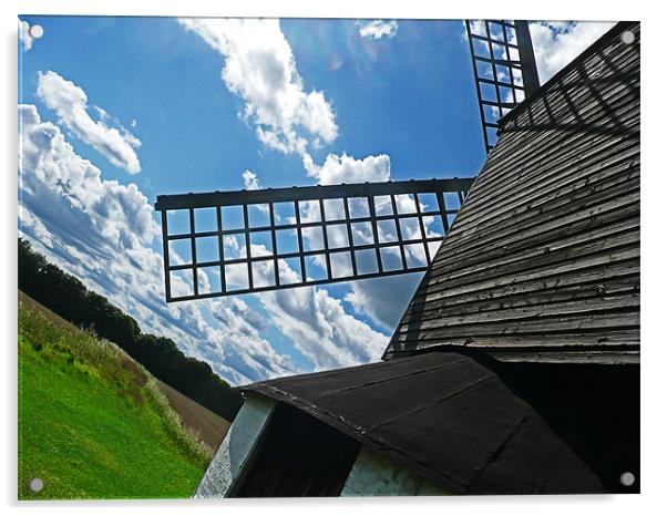 Windmill Sails Acrylic by Ian Jeffrey