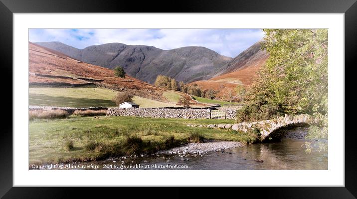 Autumn in the English Lakes Framed Mounted Print by Alan Crawford