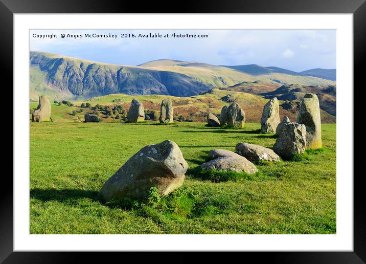 Castlerigg Stone Circle Framed Mounted Print by Angus McComiskey