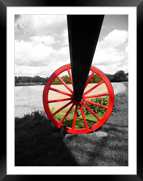 Pitstone Windmill Wheel Framed Mounted Print by Ian Jeffrey
