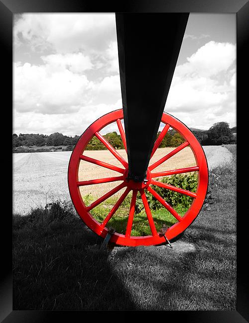 Pitstone Windmill Wheel Framed Print by Ian Jeffrey