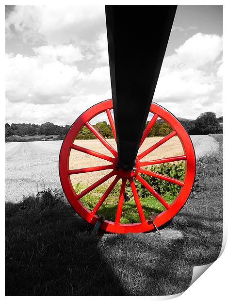 Pitstone Windmill Wheel Print by Ian Jeffrey