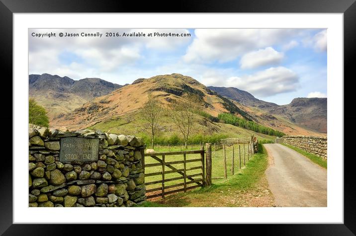 En route To Bowfell Framed Mounted Print by Jason Connolly