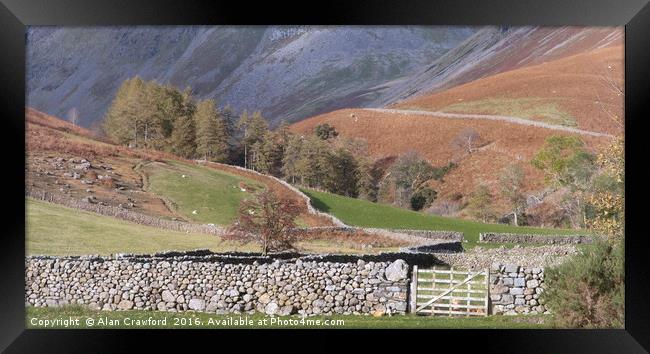 Autumn colours in the English Lake District Framed Print by Alan Crawford
