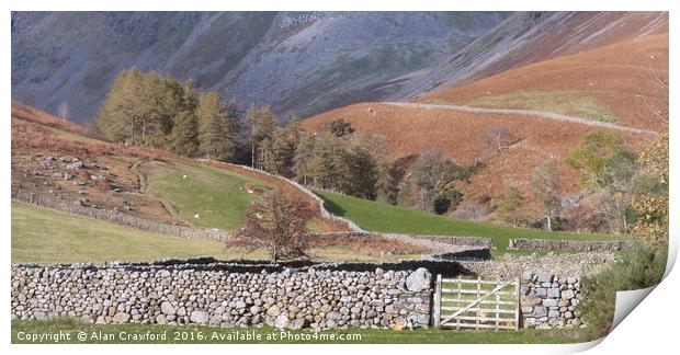 Autumn colours in the English Lake District Print by Alan Crawford
