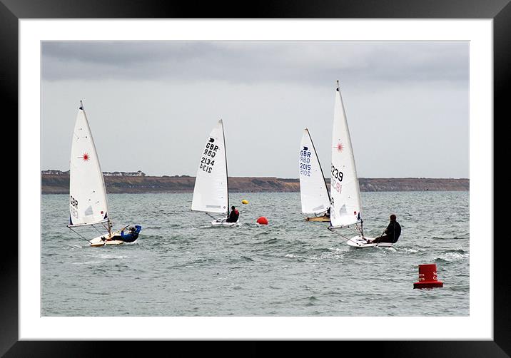Sailing Dinghies Framed Mounted Print by Chris Day