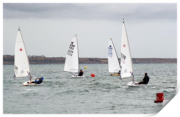 Sailing Dinghies Print by Chris Day