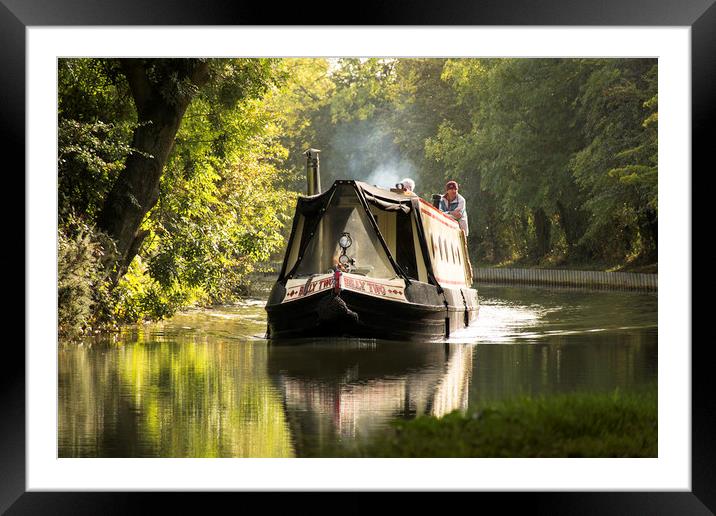 down by the canal side Framed Mounted Print by Caroline Burton