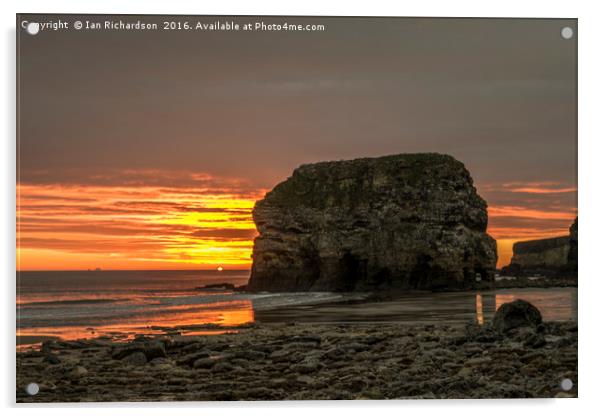 Marsden Bay Sunrise Acrylic by Ian Richardson