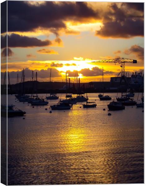 Majestic Sunrise over Falmouth Canvas Print by Beryl Curran