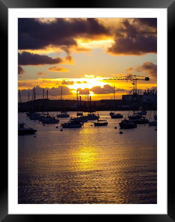 Majestic Sunrise over Falmouth Framed Mounted Print by Beryl Curran