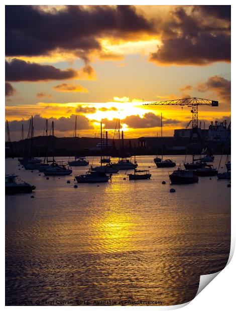 Majestic Sunrise over Falmouth Print by Beryl Curran