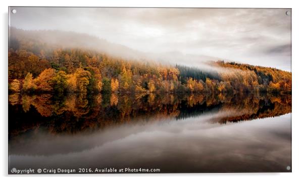 Autumn Reflections Loch Tummel Acrylic by Craig Doogan