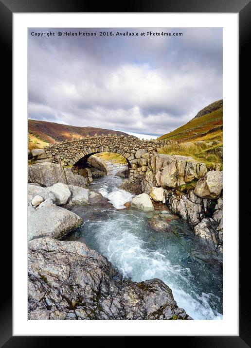 Stockley Bridge in the Lake District Framed Mounted Print by Helen Hotson
