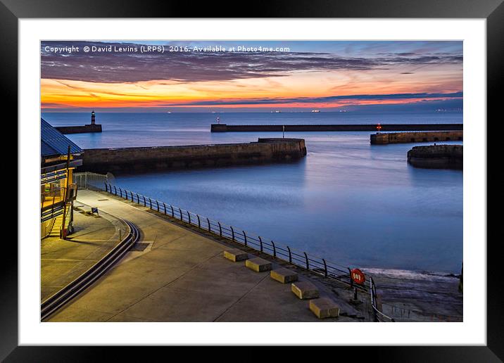 Seaham Harbour Framed Mounted Print by David Lewins (LRPS)