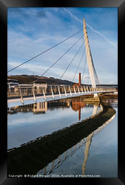 Swansea Sail Bridge. Framed Print by Richard Morgan